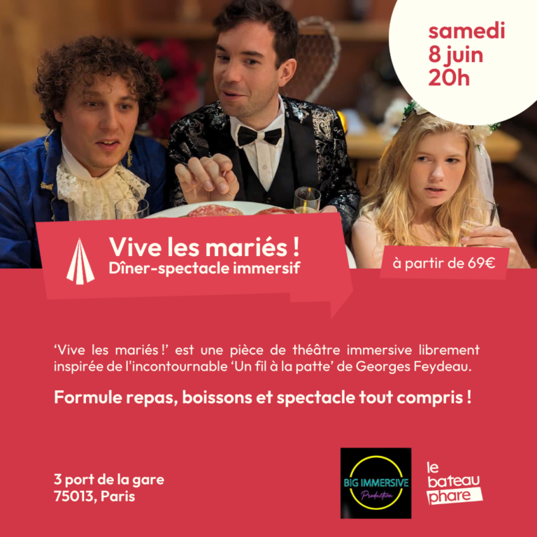 ‘Vive les mariés !’ : dîner-spectacle immersif