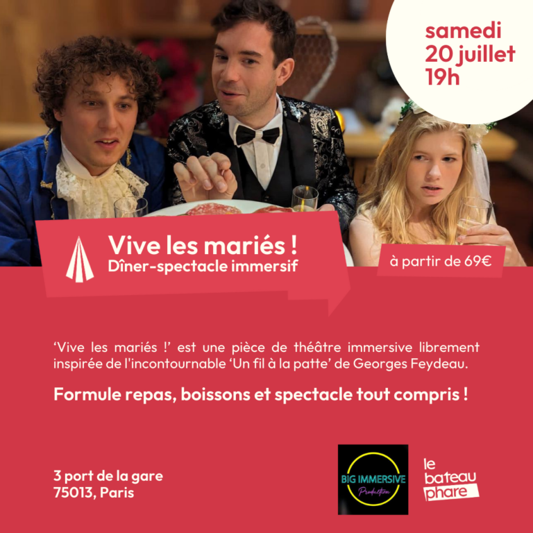 ‘Vive les mariés !’ : dîner-spectacle immersif