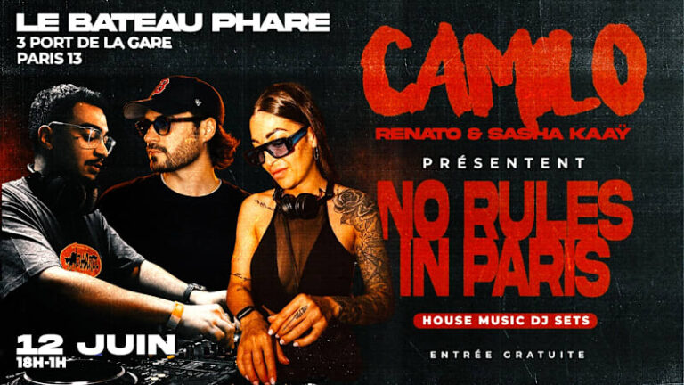 No Rules In Paris : Camilo, Renato & Sasha Kaay